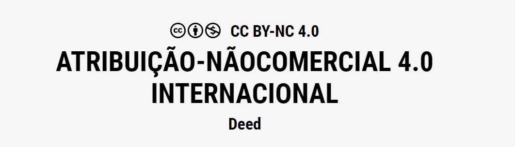 Atribuição não comercial 4.0 internacional